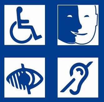 Logo pour l'accessibilité aux personnes en situation de handicap.